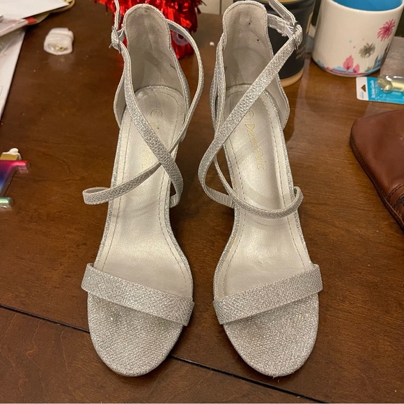 Dream Pairs Shoes - Dream Pairs Dolce Silver Sparkle Heels